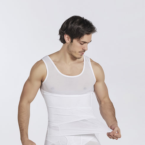 Men's Chest Abdomen Compression Tank Top Undershirt