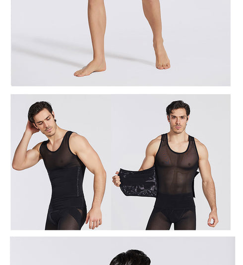 Men's Chest Abdomen Compression Tank Top Undershirt