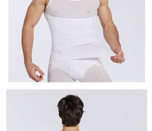 Men's Chest Abdomen Compression Tank Top Undershirt