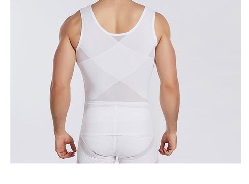 Men's Chest Abdomen Compression Tank Top Undershirt