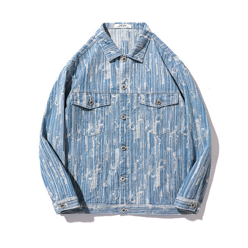 Men’s Classic Casual Plus Size Button Down Jean Jackets