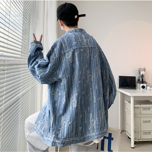 Men’s Classic Casual Plus Size Button Down Jean Jackets