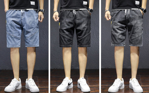 Men's Classic Relaxed Five Pocket Casual Jean Denim Shorts