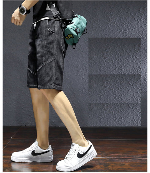 Men's Classic Relaxed Five Pocket Casual Jean Denim Shorts