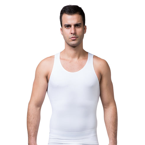 Men's Compression Body Shaper Seamless Tank Abdomen Control