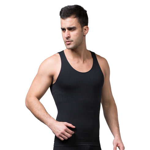 Men's Compression Body Shaper Seamless Tank Abdomen Control