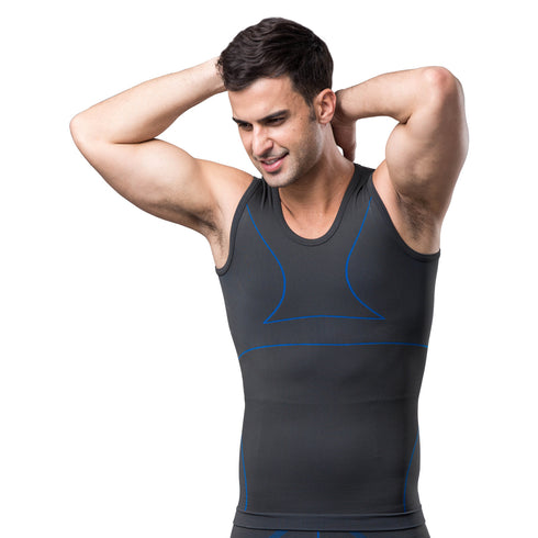 Men's Compression Body Shaper Tummy Vest Seamless Tank Top