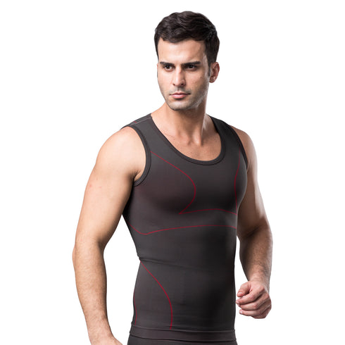 Men's Compression Body Shaper Tummy Vest Seamless Tank Top