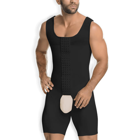 Men's Plus Size Compression Bodysuit Shaper Belly Fat Thighs