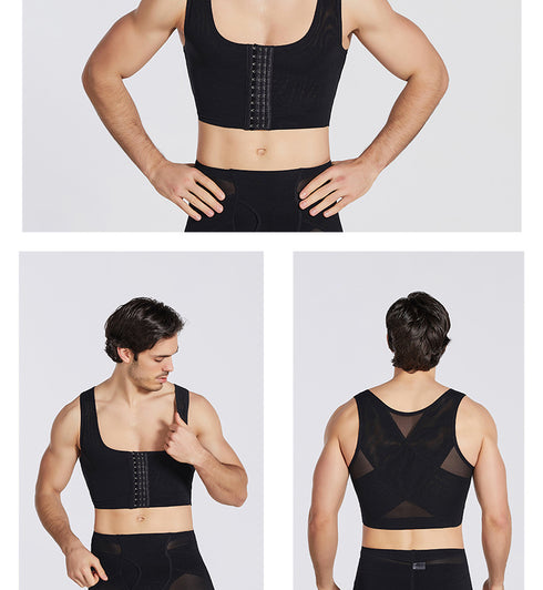 Men's Compression Chest Binder Zipper Body Shaper