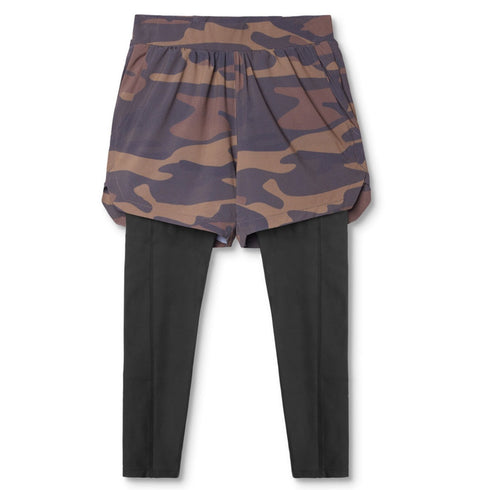 Men's Compression Pants 2 in 1 Running Leggings Workout Shorts