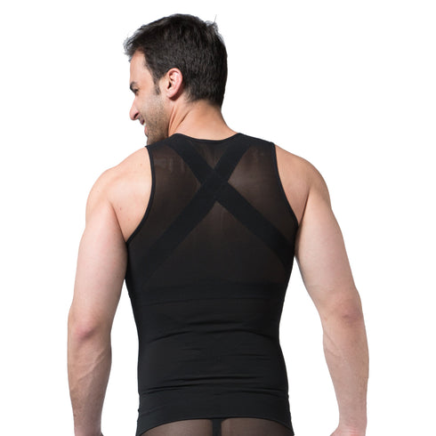 Men's Compression Shapewear Abdomen Control 3 Rows Clasp Tank