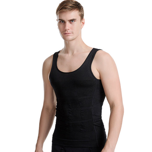 Men's Compression Shirt Sleeveless Slimming Vest Tank Top Shaperwear