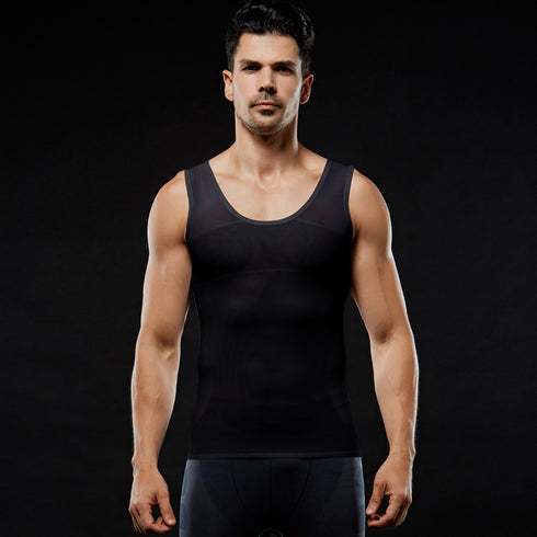 Men’s Compression Tank Top Body Shaper Abdomen Control