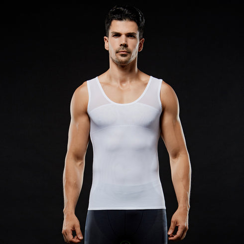 Men’s Compression Tank Top Body Shaper Abdomen Control