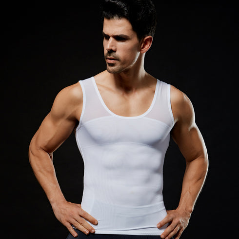 Men’s Compression Tank Top Body Shaper Abdomen Control