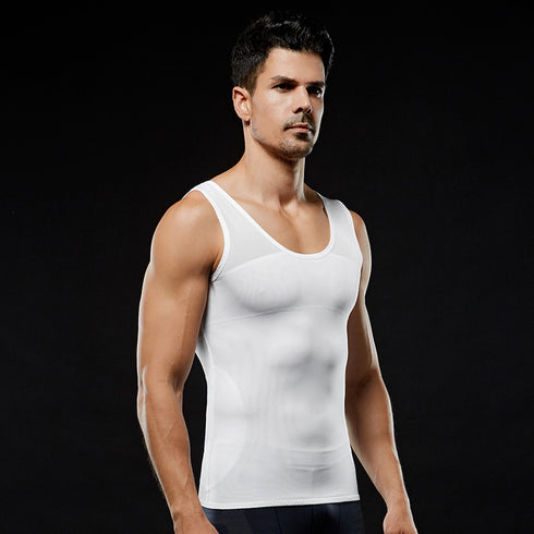 Men’s Compression Tank Top Body Shaper Abdomen Control