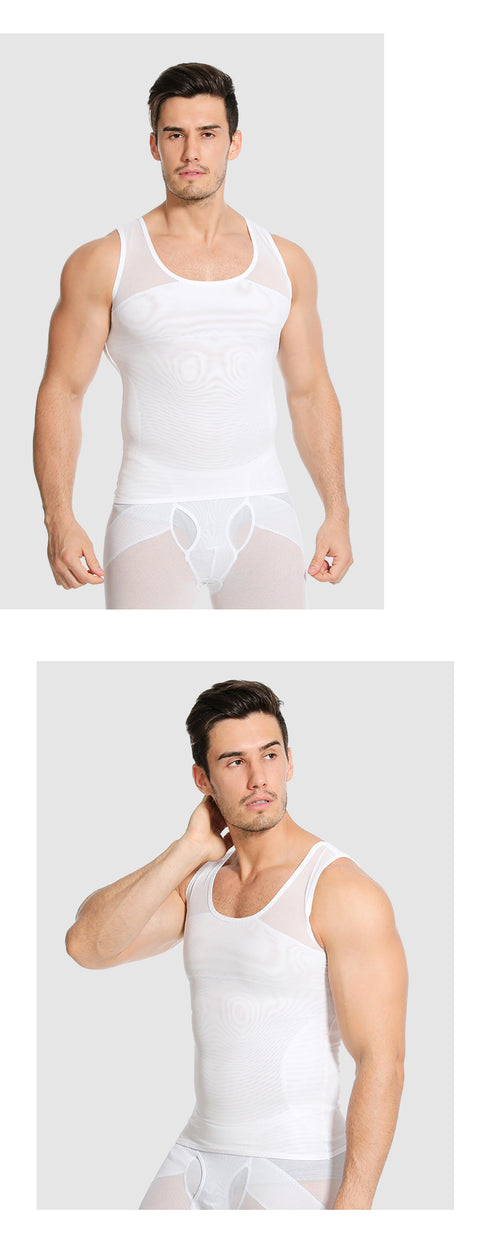 Men's Compression Tank Top Slimming Body Shaper Undershirt