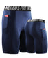 Men's Cool Dry Athletic Compression Shorts with Phone Pocket