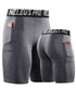Men's Cool Dry Athletic Compression Shorts with Phone Pocket