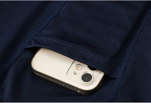 Men's Cool Dry Athletic Tights Compression Shorts with Pocket