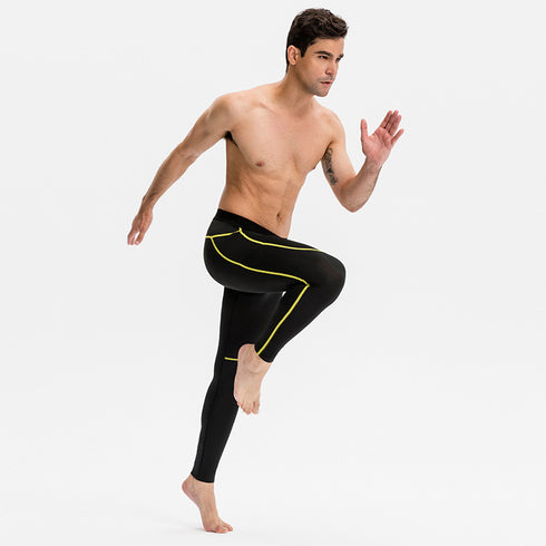 Men's Cool Dry Athletic Workout Running Tights Leggings with Pocket