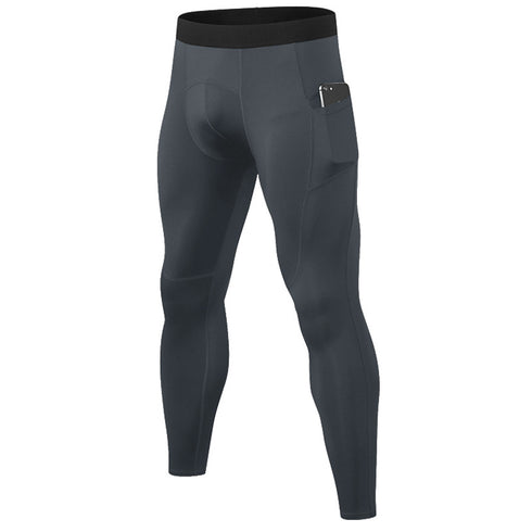 Men's Cool Dry Athletic Workout Running Tights Leggings with Pocket