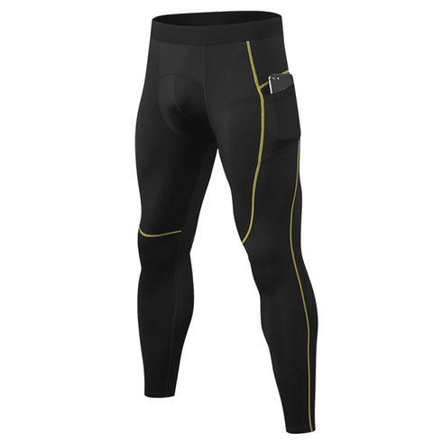 Men's Cool Dry Athletic Workout Running Tights Leggings with Pocket