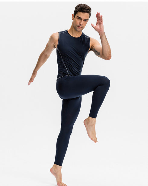 Men's Cool Dry Gym Leggings Running Tights Compression Pants