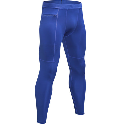Men's Cool Dry Running Workout Compression Pants with Pocket