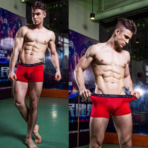 Men's Cool Dry Underwear Boxer Briefs Comfortable Shorts