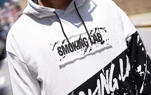 Men's Cool Ink-Splash Printed Pullover Plus Size Hoodies