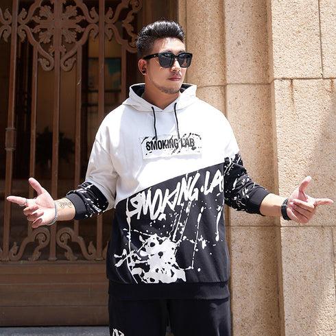 Men's Cool Ink-Splash Printed Pullover Plus Size Hoodies