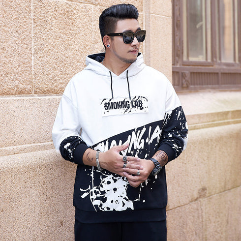 Men's Cool Ink-Splash Printed Pullover Plus Size Hoodies