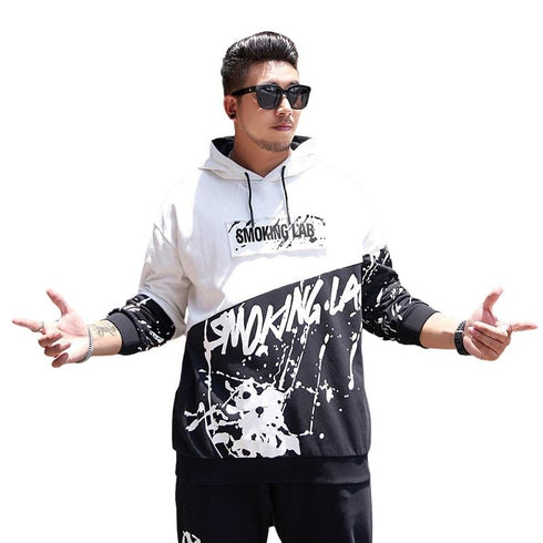 Men's Cool Ink-Splash Printed Pullover Plus Size Hoodies