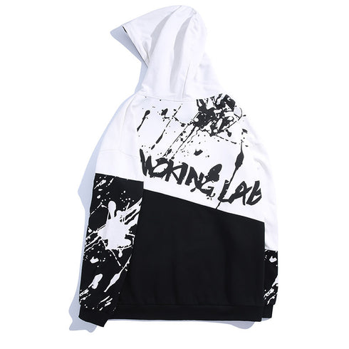 Men's Cool Ink-Splash Printed Pullover Plus Size Hoodies