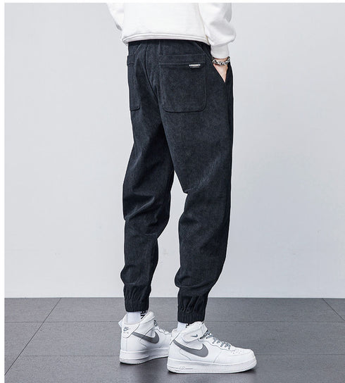 Men's Corduroy Running Active Plus Size Jogger Pants