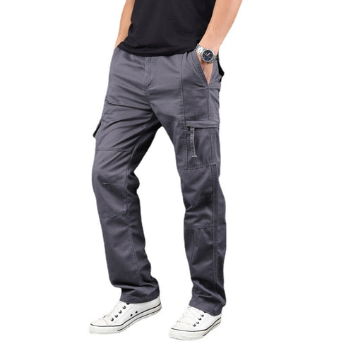Men's Cotton Relaxed Fit Straight Leg Cargo Pants