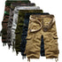 Men's Cotton Twill Classic Casual Fit Workout Cargo Shorts