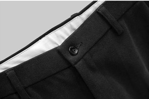 Men's Cropped Dress Pants Pleat Front Work Tapered Chino Pants