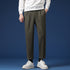 Men's Cropped Dress Pants Pleat Front Work Tapered Chino Pants