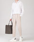 Men's Cropped Fleece-Lined Pleat Front Ankle-Length Dress Pants