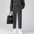 Men's Cropped Fleece-Lined Pleat Front Ankle-Length Dress Pants