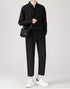 Men's Cropped Fleece-Lined Pleat Front Ankle-Length Dress Pants