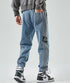 Men's Drawstring Elastic Wasit Plus Size Denim Joggers Pants