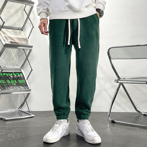 Men's Drawstring Harem Pants Fleece-Lined Plus Size Joggers