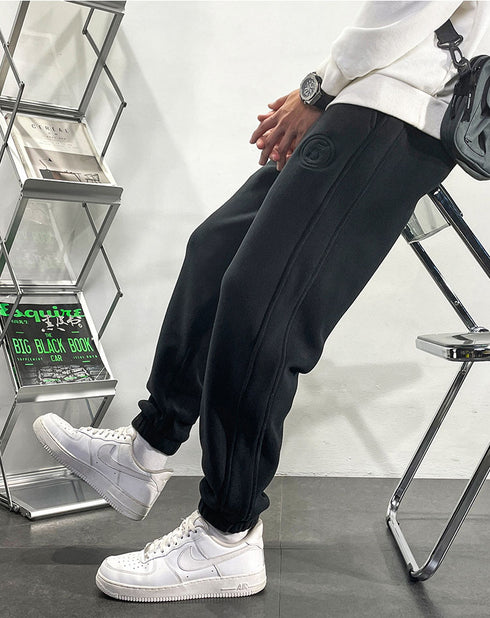 Men's Drawstring Harem Pants Fleece-Lined Plus Size Joggers