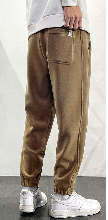 Men's Drawstring Harem Pants Fleece-Lined Plus Size Joggers