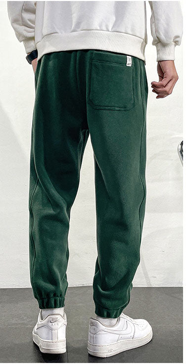 Men's Drawstring Harem Pants Fleece-Lined Plus Size Joggers
