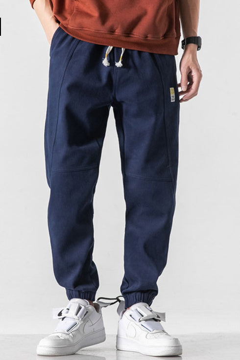 Men's Drawstring Jogger Jeans Washed Denim Pants